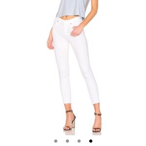 Citizens of Humanity Rocket Crop high rise skinny in white